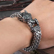 BRACELET BOUCHE DE LOUP VIKING NORDIQUE ACIER INOXYDABLE