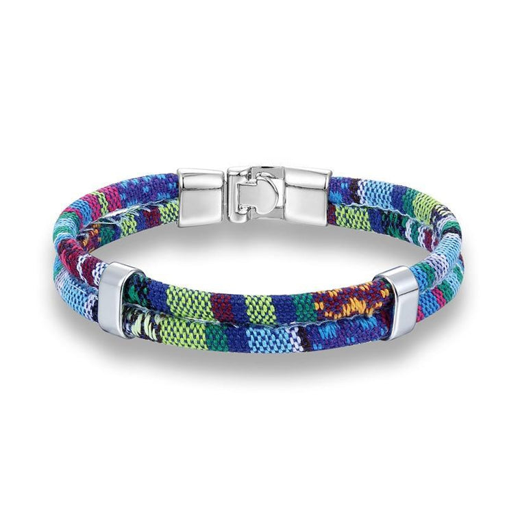 bracelet en corde pour homme bleu