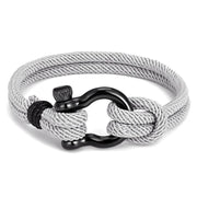 bracelet homme manille gris