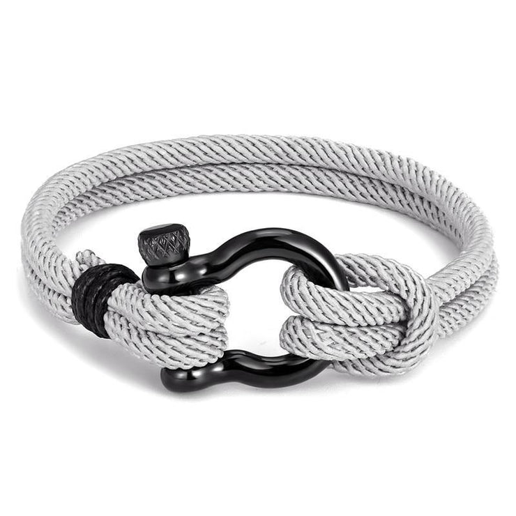 bracelet homme manille gris