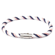 bracelet corde homme blanc et bleu