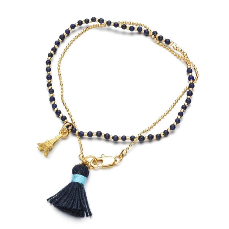 bracelet chaînette femme et perles