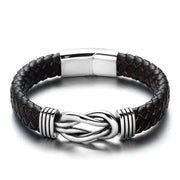 bracelet cuir homme infini noir et marron