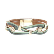 bracelet cuir femme pas cher vert
