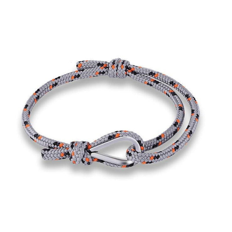 bracelet cordon marin homme gris