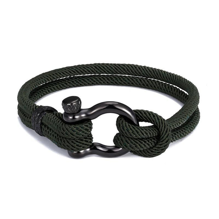 bracelet homme manille vert
