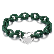 bracelet caoutchouc vert