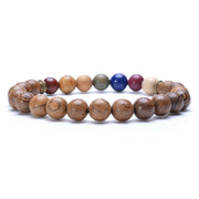 bracelet boule en bois pour homme tendance