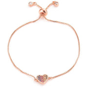 bracelet chaîne fine femme rose