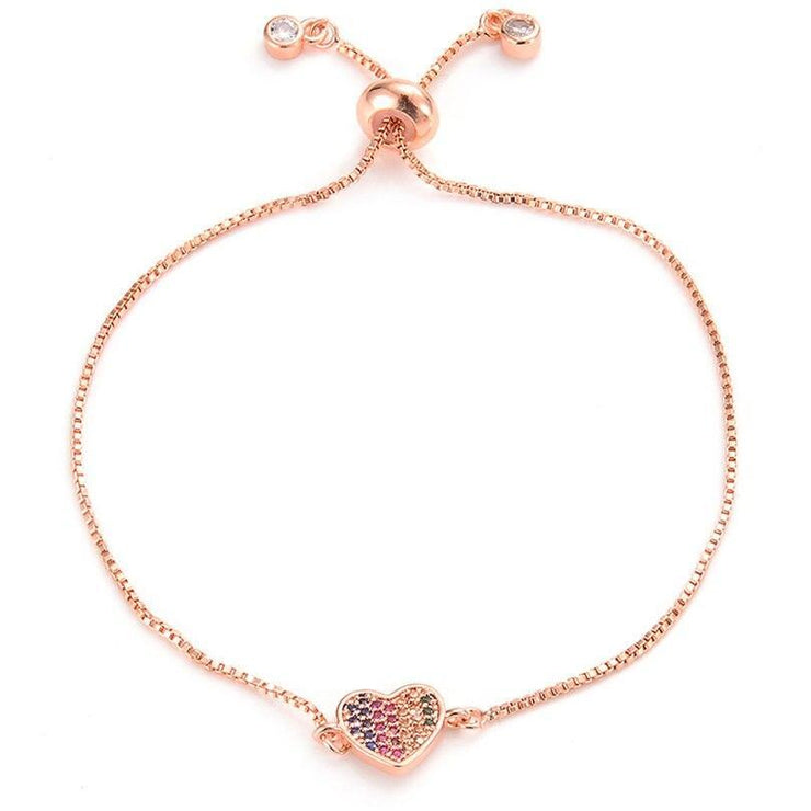 bracelet chaîne fine femme rose