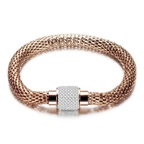 bracelet femme en acier inoxydable rose