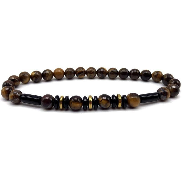 bracelet perle pour homme marron