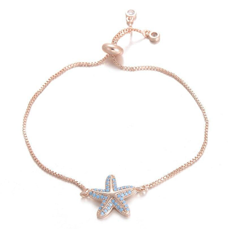 bracelet chaîne breloque rose