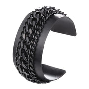 bracelet manchette femme fantaisie noir