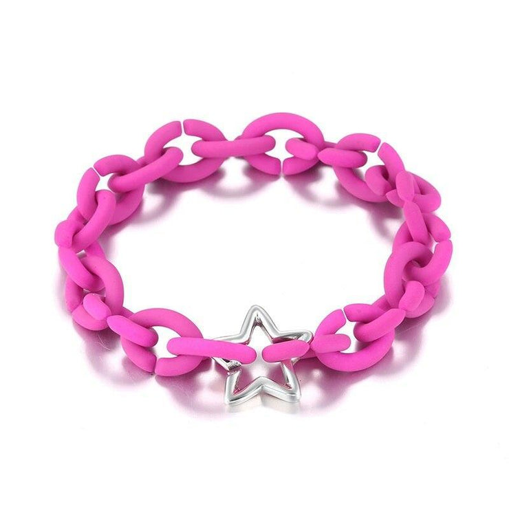 bracelet caoutchouc couleur tendance