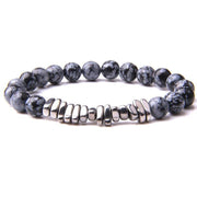 bracelet homme perle pierre hématite