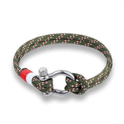 bracelet homme fermoir manille vert kaki