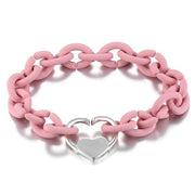 bracelet caoutchouc rose