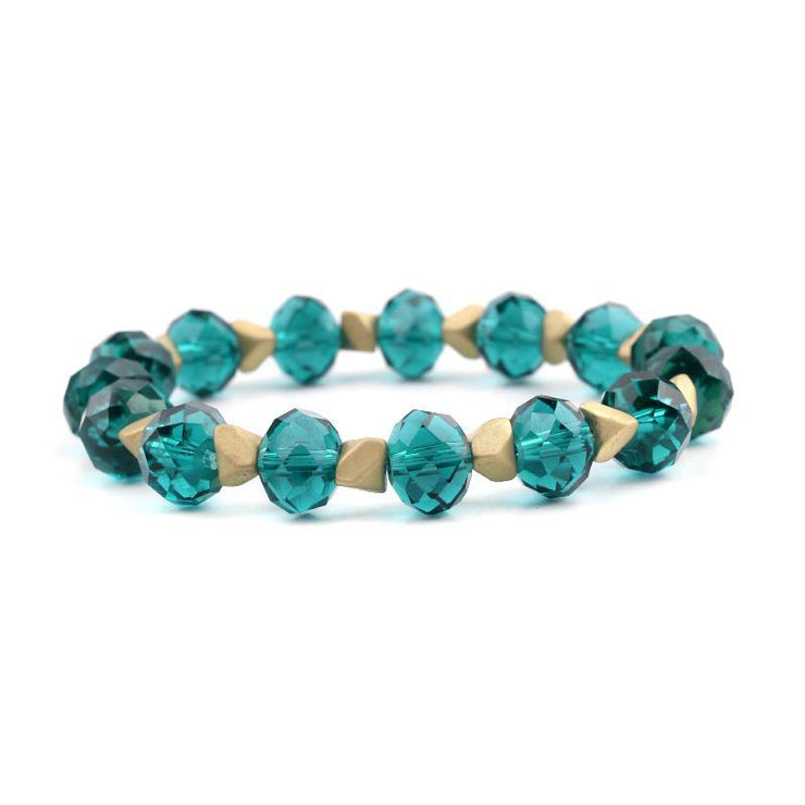 bracelet perle fantaisie femme vert
