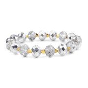 bracelet perle fantaisie femme argenté