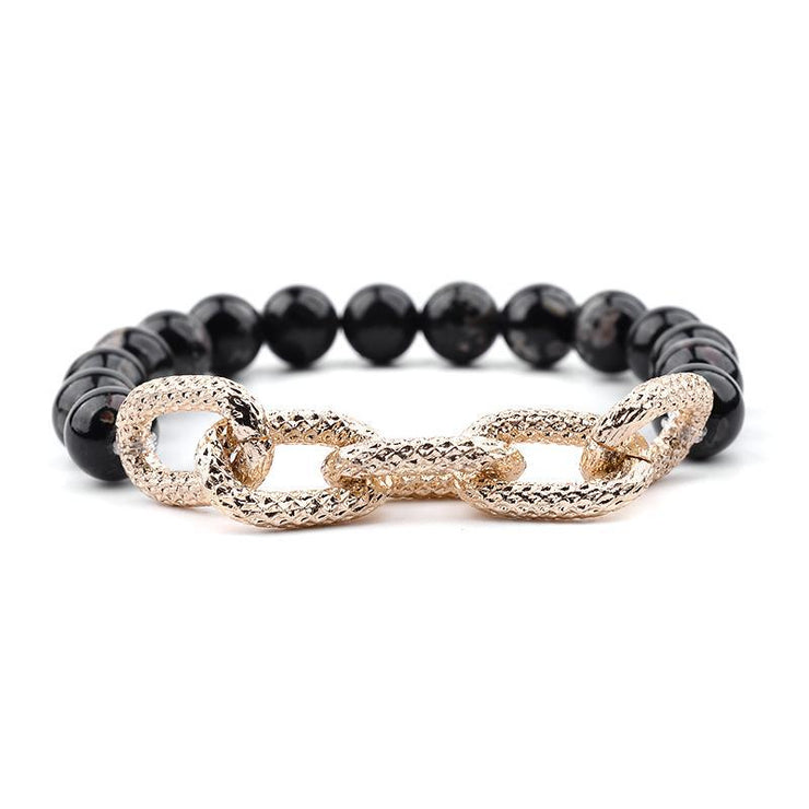 bracelet perle femme fantaisie noir