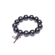 bracelet tibétain bois homme noir