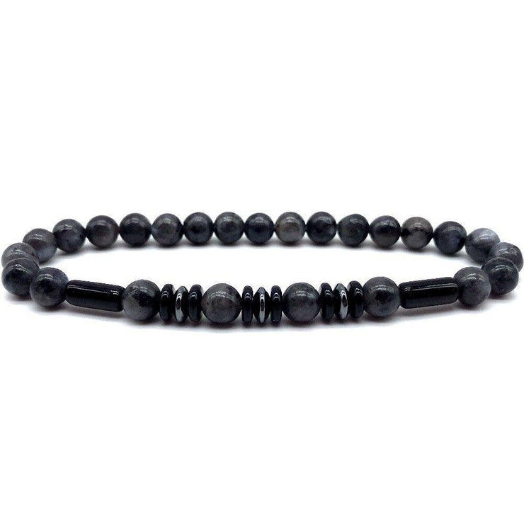 bracelet perle pour homme gris