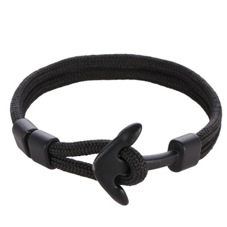 bracelet corde ancre homme noir