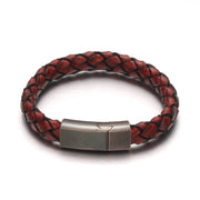 bracelet cuir homme pas cher rouge