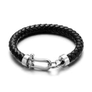 bracelet homme cuir luxe noir