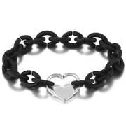 bracelet caoutchouc noir