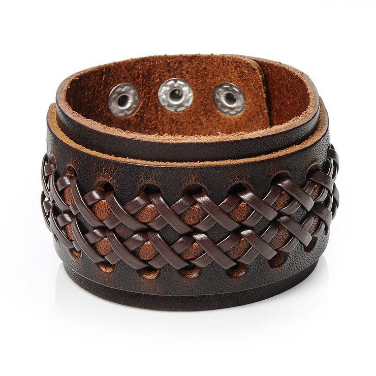 bracelet de force cuir homme marron