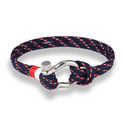 bracelet homme fermoir manille bleu marine