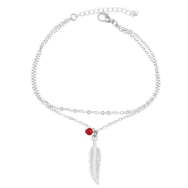 chaîne de pied argentée