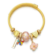 bracelet acier pampille céramique femme 