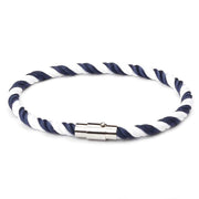 bracelet corde homme bleu et blanc