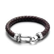 bracelet homme cuir luxe marron