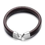 bracelet homme en cuir marron