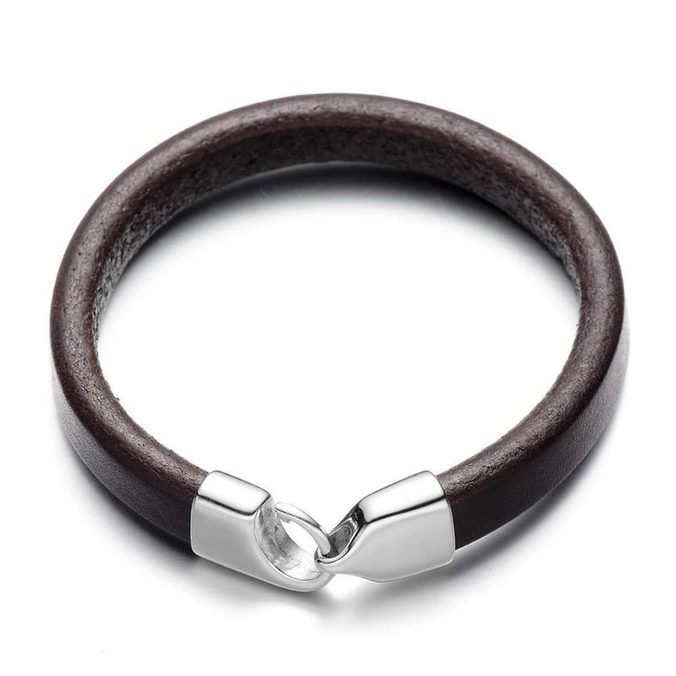 bracelet homme en cuir marron
