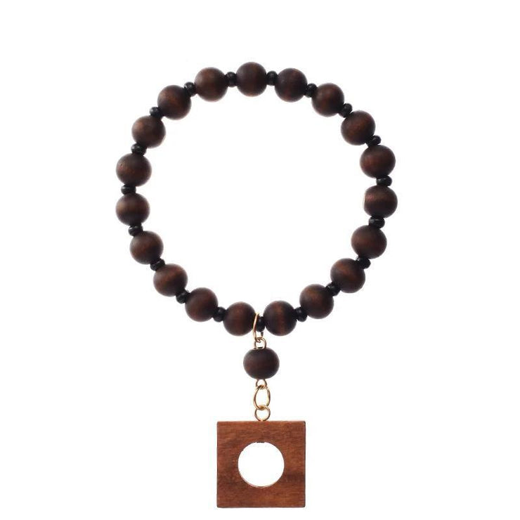 bracelet boule bois femme tendance