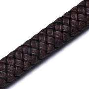 lanière cuir tressé marron