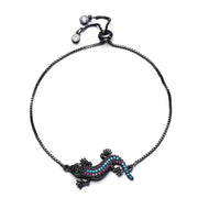 bracelet femme chaîne fine noire