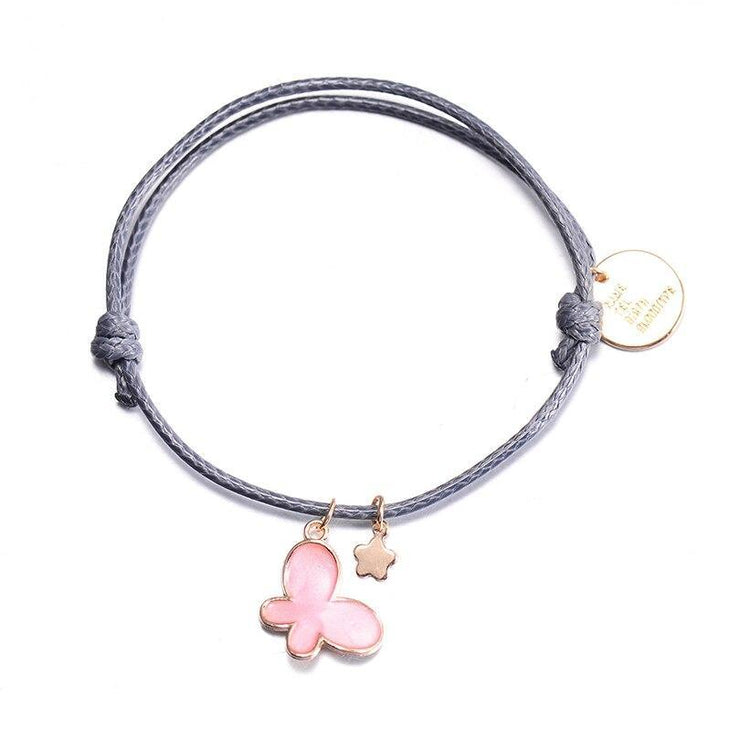 bracelet sur cordon femme gris