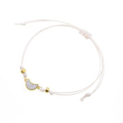 bracelet cheville cordon blanc
