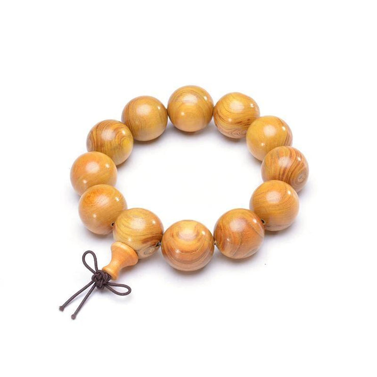 bracelet boule en bois homme tibétain