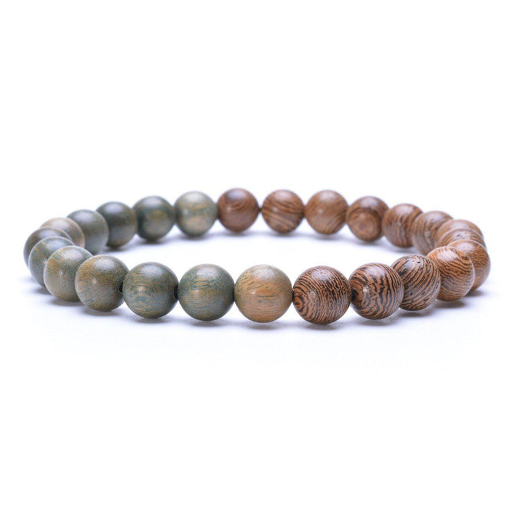 bracelet perle bois homme vert