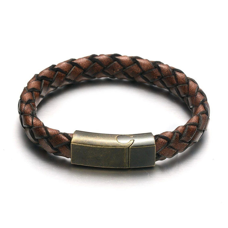 bracelet cuir homme pas cher marron