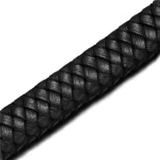 lanière cuir tressé noir