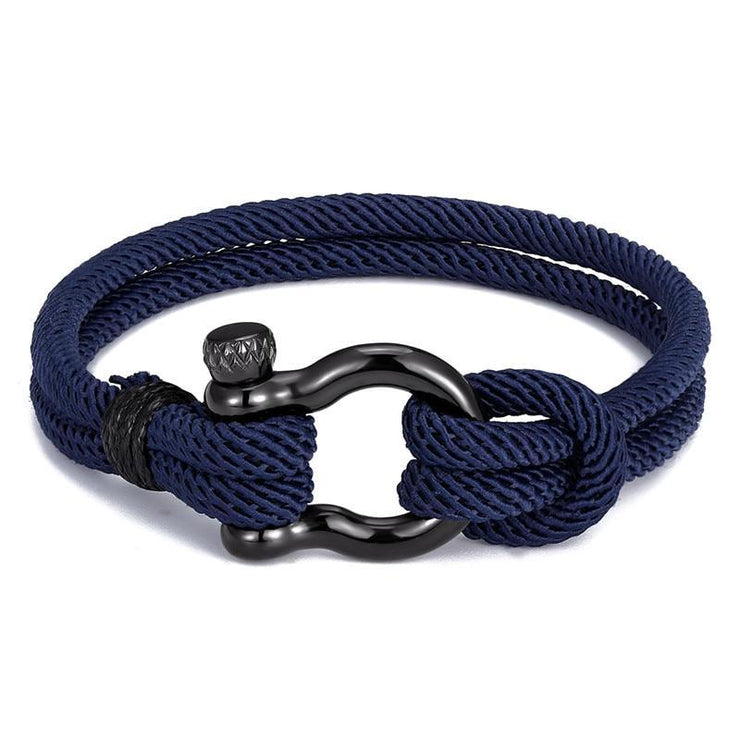 bracelet homme manille bleu