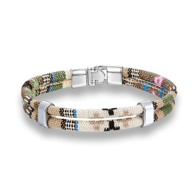 bracelet en corde pour homme beige